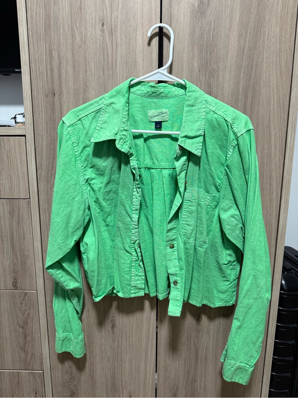 Universal Thread Green Button-Front Cotton Shirt